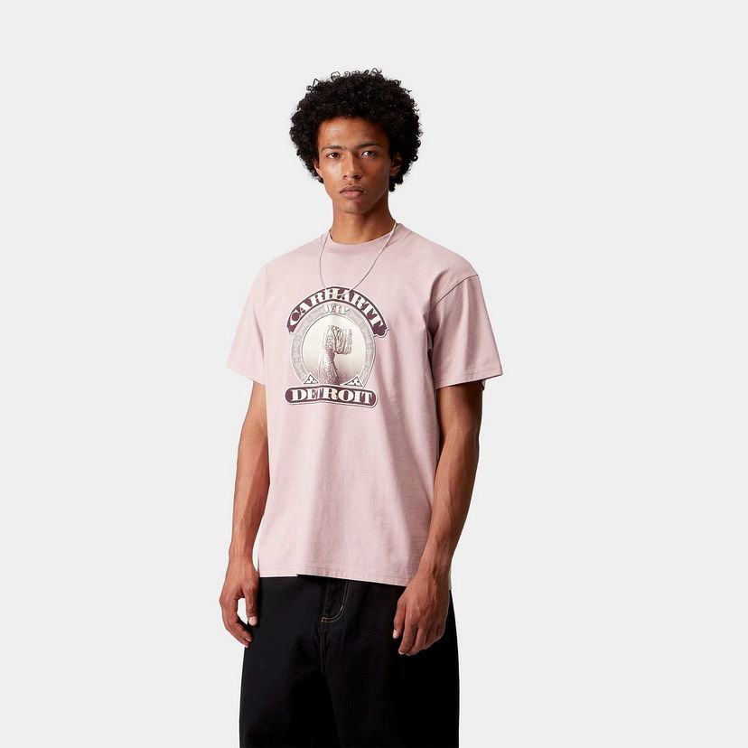 Tričko Carhartt WIP Short Sleeve Cold World T-Shirt Ružová | I035431_9