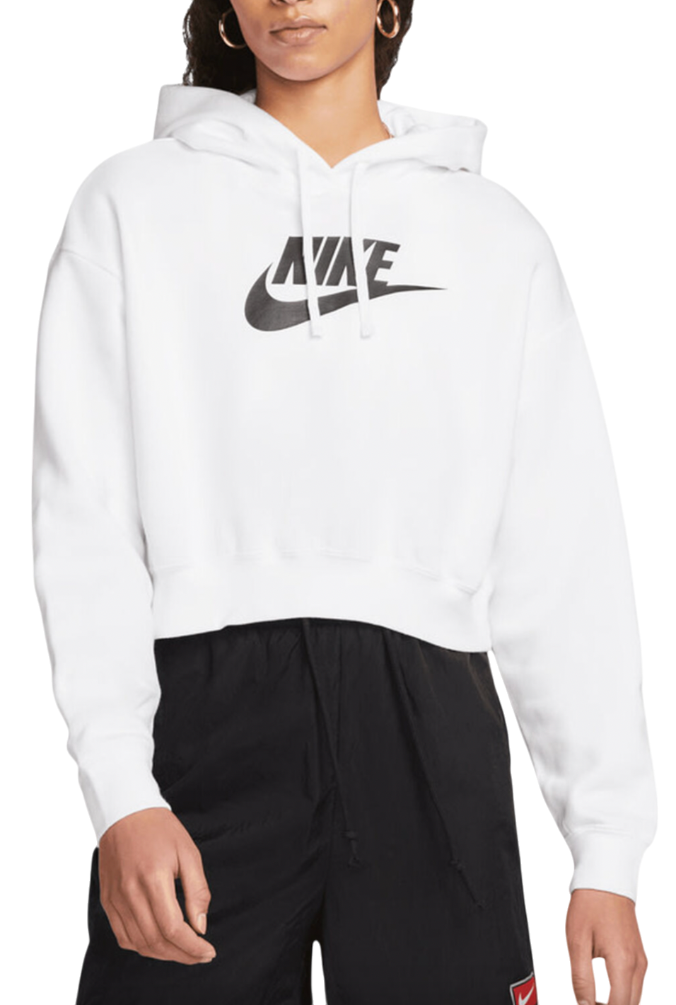 Mikina Nike Cropped Fleece Hoody Biela | dq5850-100, 0