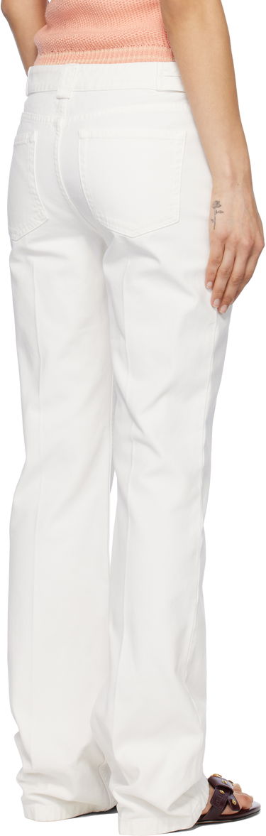 Nohavice CHLOÉ Chloé Straight Leg Pants Biela | CH25SPA12365, 2