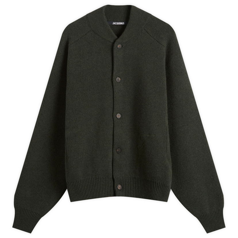 Sveter Jacquemus Wool Cashmere Knitted Bomber Jacket Čierna | 25HCDM00567AK00278-580