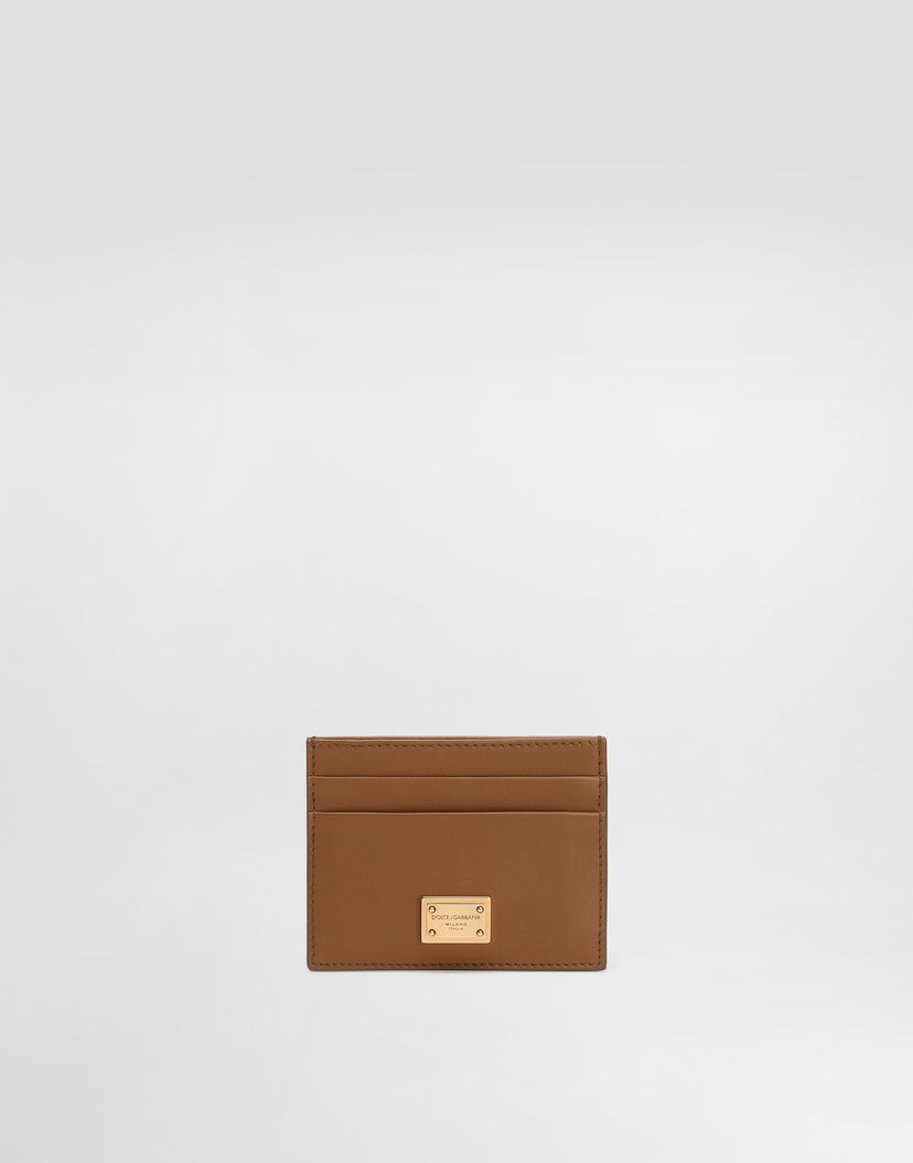 Peňaženka Dolce & Gabbana Dolce & Gabbana Plongé Calfskin Card Holder Hnedá | BI0330A9S258Z093