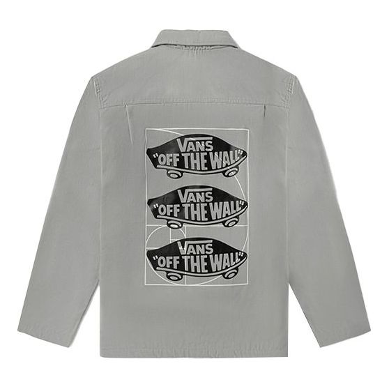 Vetrovka Vans Series Skateboard Logo Print Jacket Šedá | VN0A5F5SSLV1