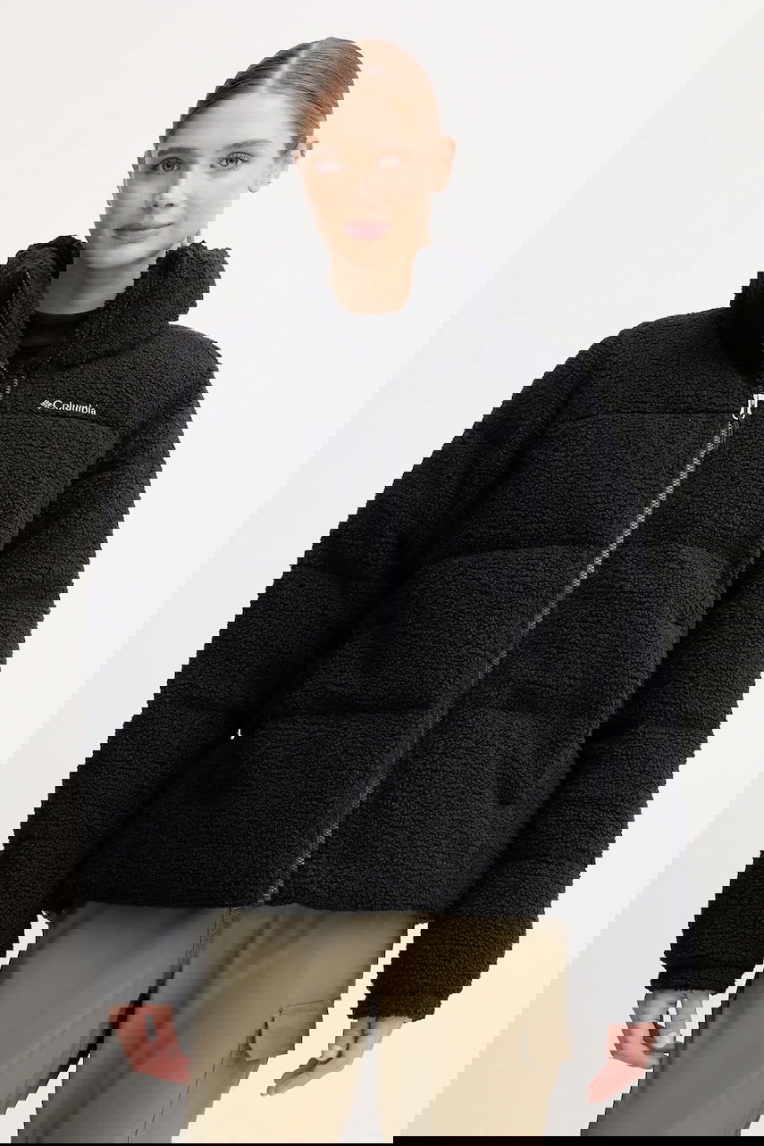 Prešívaná bunda Columbia Puffect Sherpa Oversize Jacket Čierna | 2089231, 0