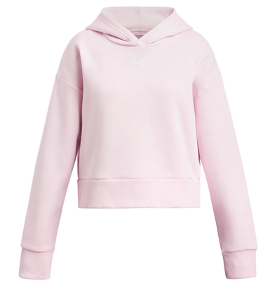 Mikina Under Armour Rival Fleece Cropped Hoodie Ružová | 1379517-647, 0