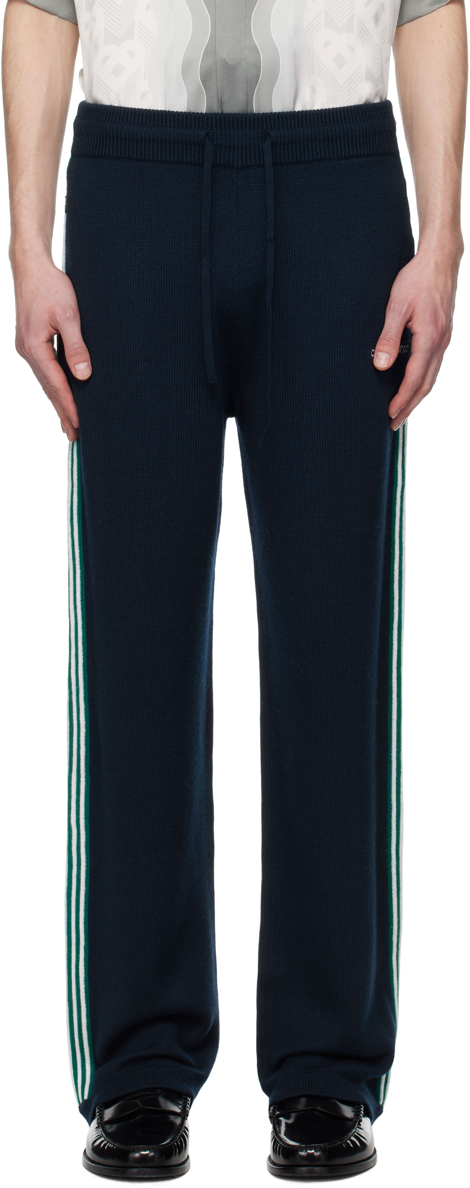 Tepláky Casablanca Casablanca Knit Tennis Sweatpants Navy | MPS25-KW-847-01, 0
