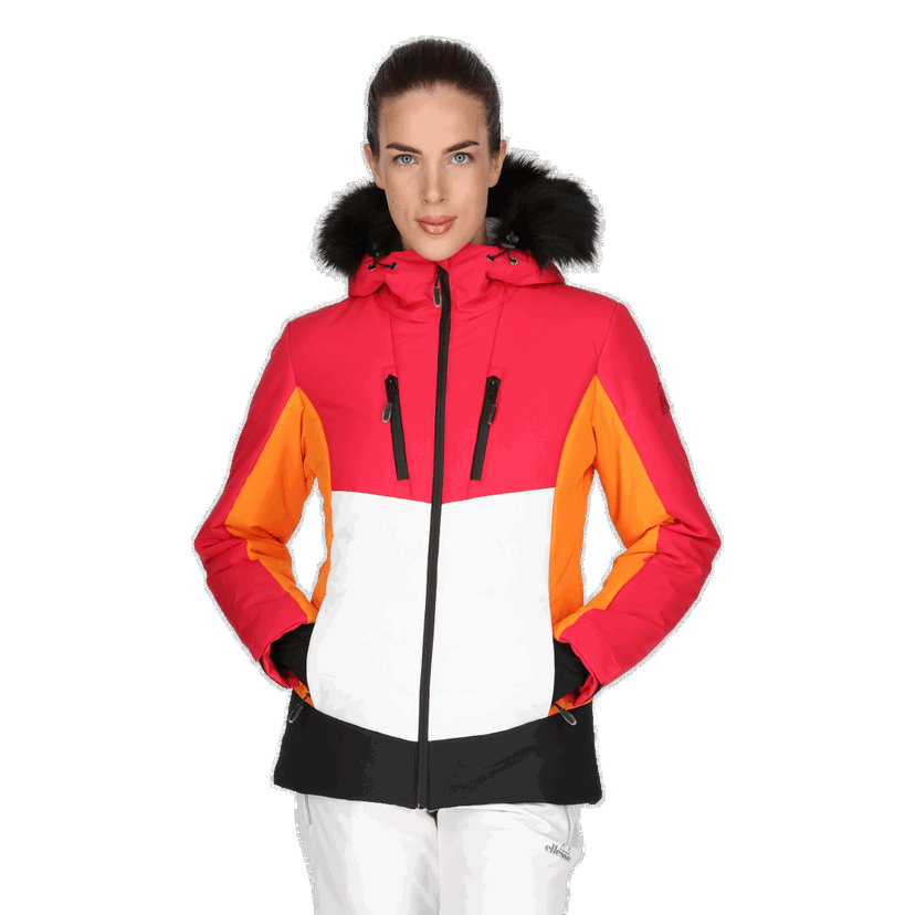 Bunda Ellesse Maya Ski Jacket with Faux Fur Hood Rôznofarebný | ELA213F518-08