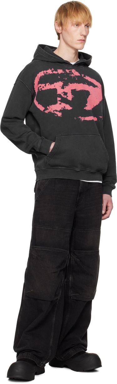 Mikina Diesel S-Boxt-Hood-R10 Graphic Hoodie Čierna | A16913-0TKAC-9XX, 3