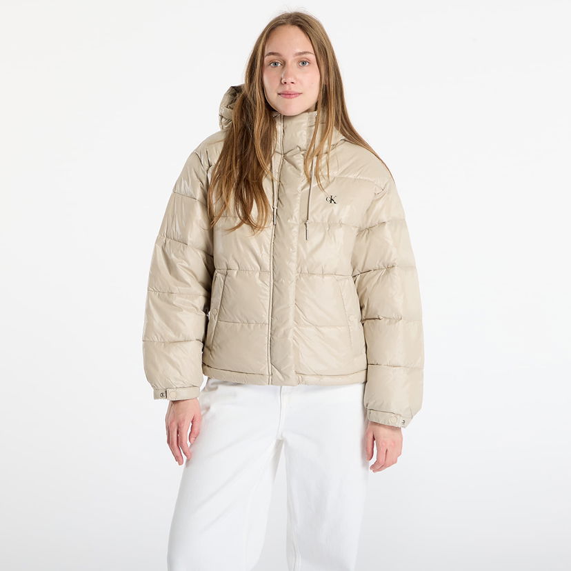 Prešívaná bunda CALVIN KLEIN Calvin Klein Jeans Shine Puffer Jacket Béžová | LV047D505G NSU