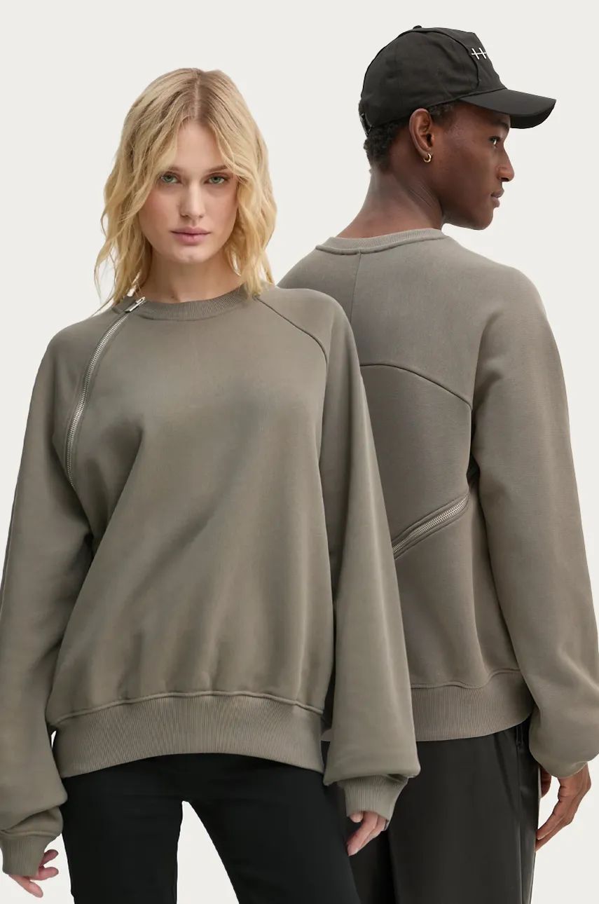 Mikina HELIOT EMIL Zipper Detail Sweatshirt Zelené | HE.M.08.054.DG23, 1
