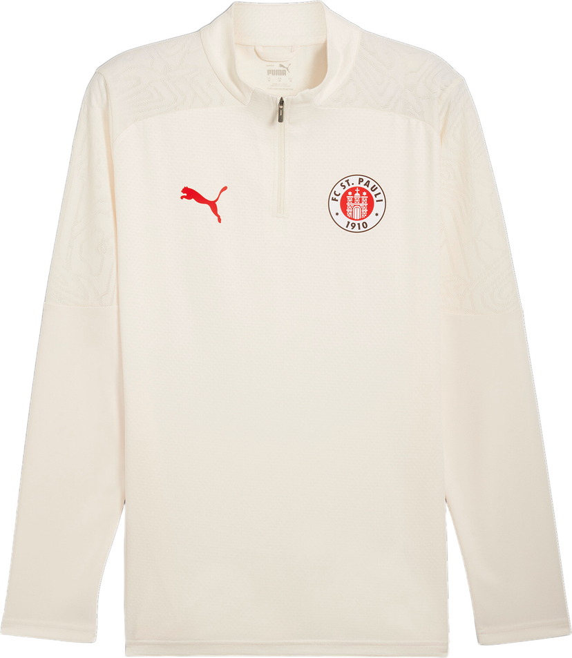 Tričká a tielka Puma FC St. Pauli Quarter-Zip Training Top Biela | 778721-04