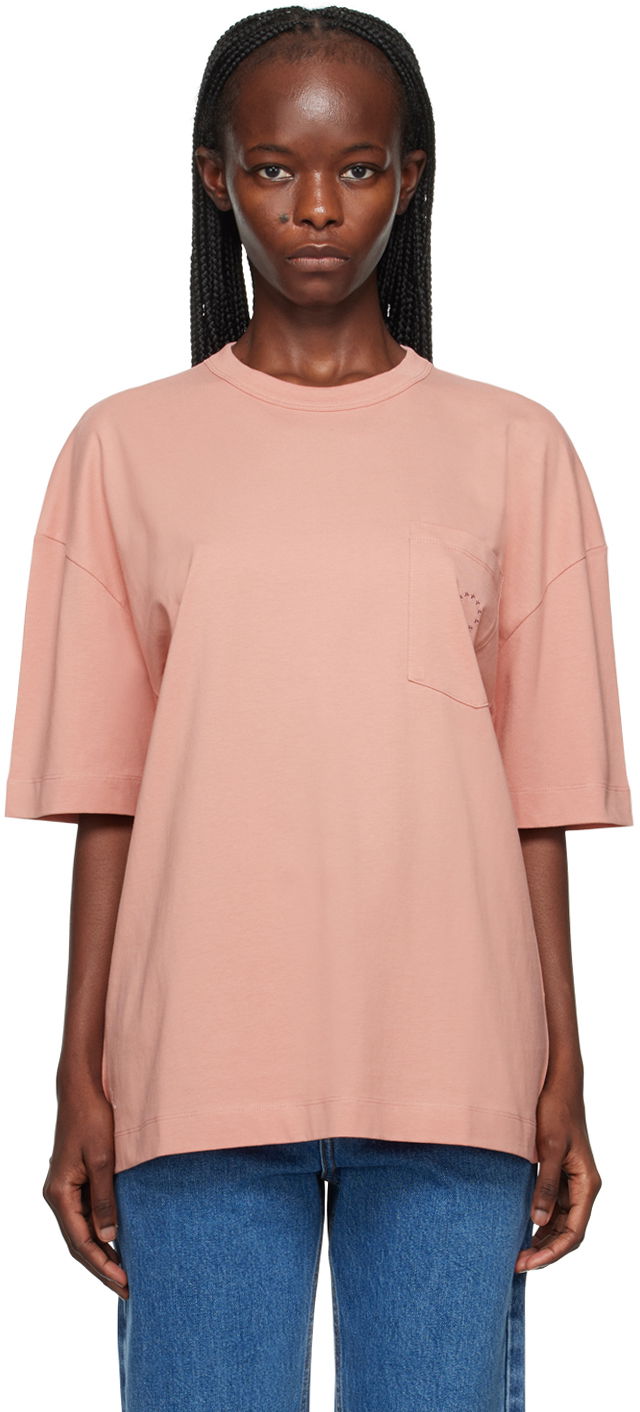 Tričko Études Oversized T-Shirt With Pocket Ružová | H23MM160A00751, 0