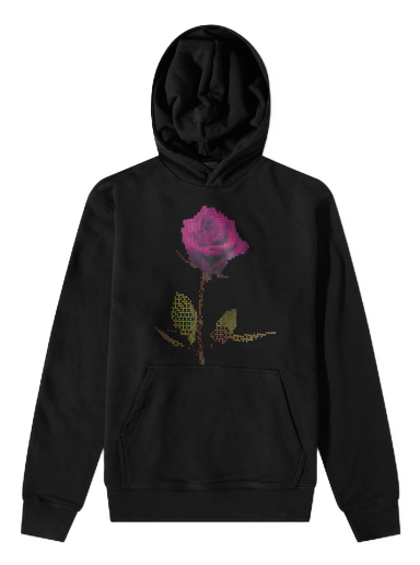 Mikina Ksubi Pixel Flower Kash Hoody Čierna | MSP23FL026