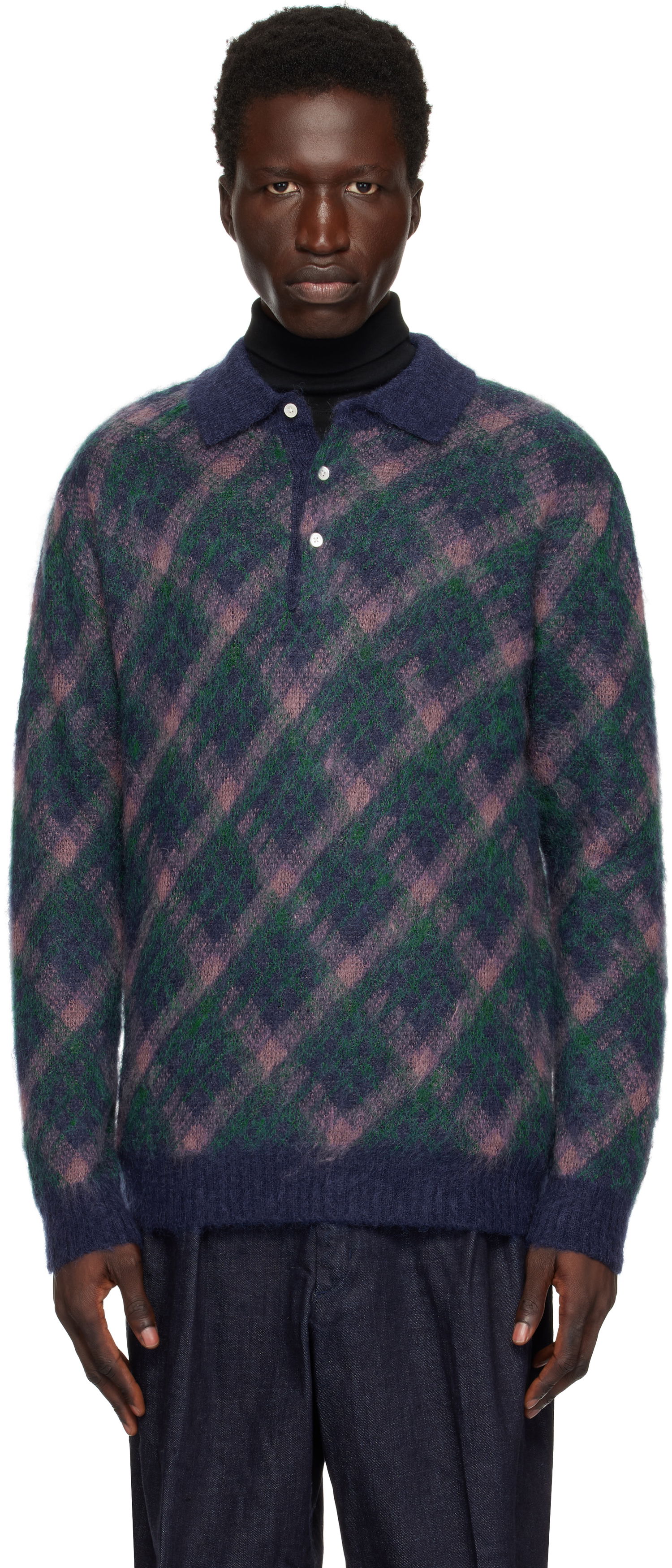 Polo tričko BEAMS Beams Plus Shaggy Knit Polo Rôznofarebný | 38120028156, 0