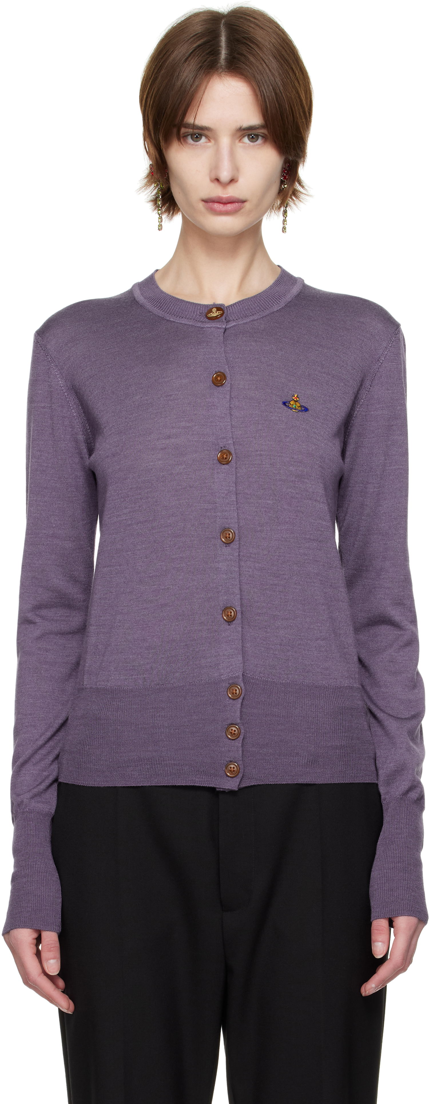 Sveter Vivienne Westwood Vivienne Westwood Bea Cardigan Fialová | 1803002P-Y001A-, 0