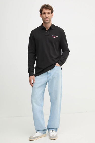 Polo tričko Polo by Ralph Lauren Long Sleeve Polo Shirt Čierna | 710961618, 1