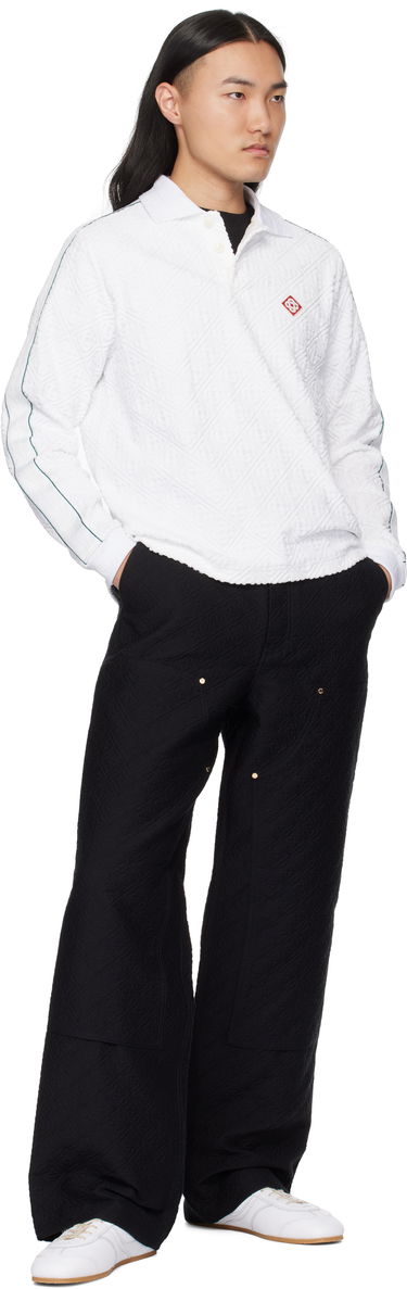 Nohavice Casablanca Casablanca Jacquard Cargo Trousers Čierna | MPS25-TR-262-02, 3