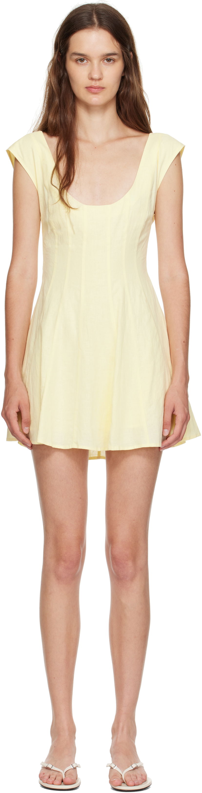 Šaty GUIZIO Guizio Leila Mini Dress Žltá | P25401W085