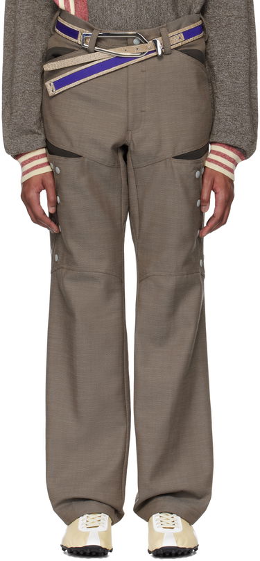 Nohavice KIKO KOSTADINOV Kiko Kostadinov Inex Snap Trousers Hnedá | KKSS25T09-34, 0