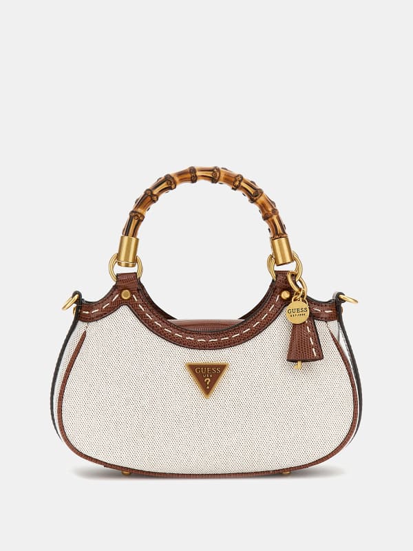 Kabelka GUESS Zabry Bamboo Handbag Biela | HWBA9233760, 0