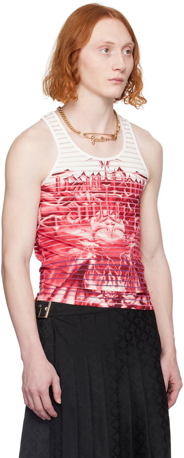 Tielko Jean Paul Gaultier Gaultier Semi-Sheer Graphic Tank Červená | 24/25-U-DB028-J544-0130, 1