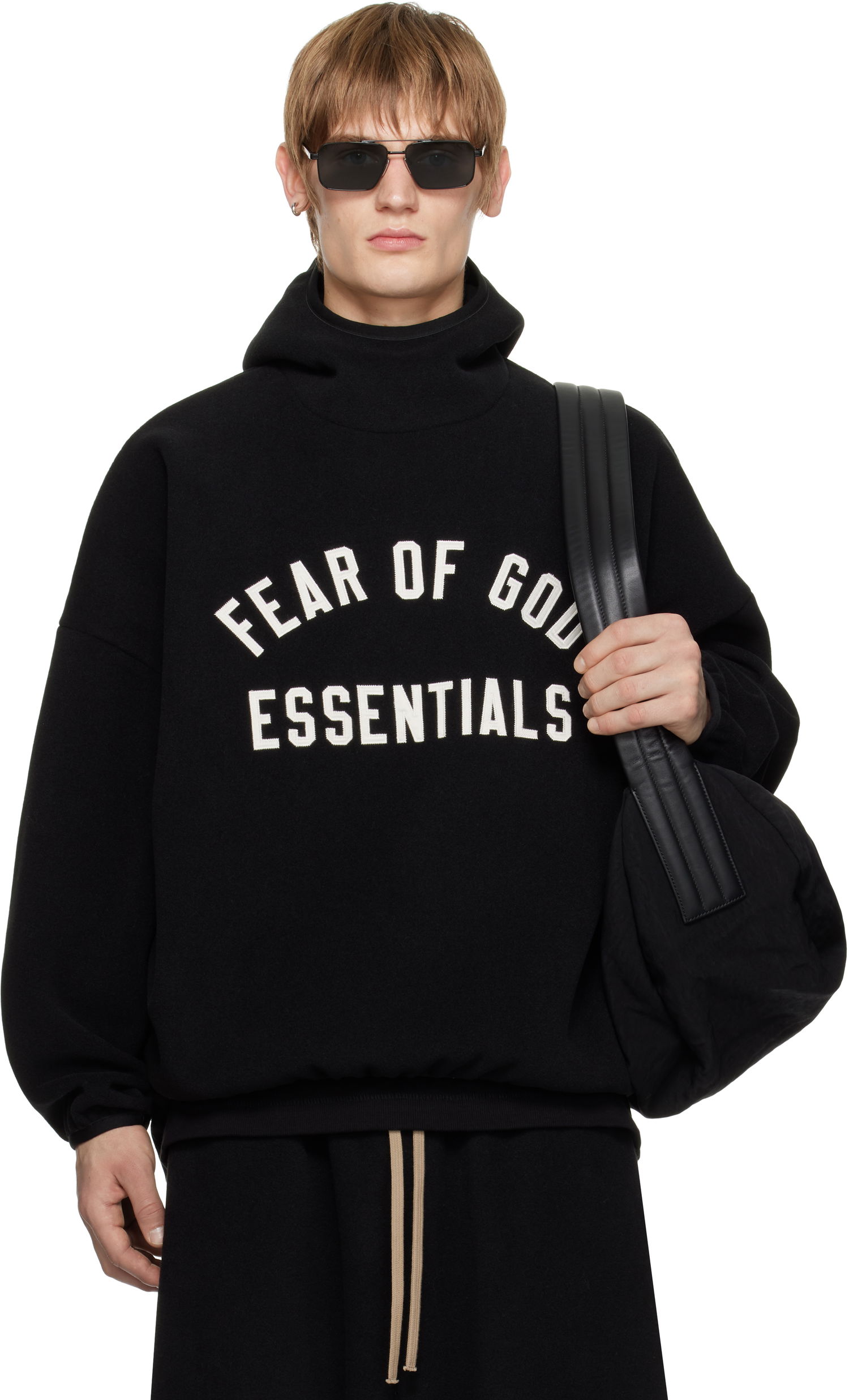 Mikina Fear of God Fear of God ESSENTIALS Brushed Hoodie Čierna | 202HO246410F, 0