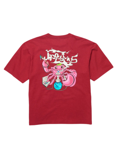 Tričko Jacquemus Le Crabe Crab Logo Boxy Fit Print Crab Červená | 226JS063-2102-4BB