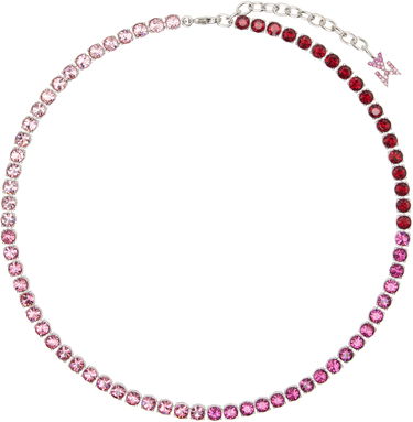 Náhrdelník Amina Muaddi Tennis Necklace with Crystals Červená | TENNIS NECKLACE, 0