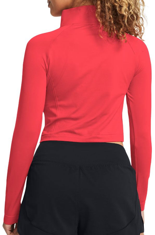 Seamless Quarter-Zip Crop Top