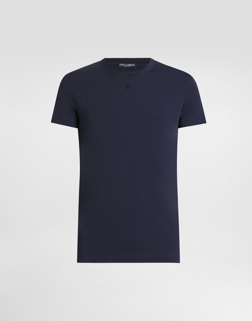 Tričko Dolce & Gabbana Dolce & Gabbana Cotton T-Shirt Navy | G8SX0ZG7PIYB0387