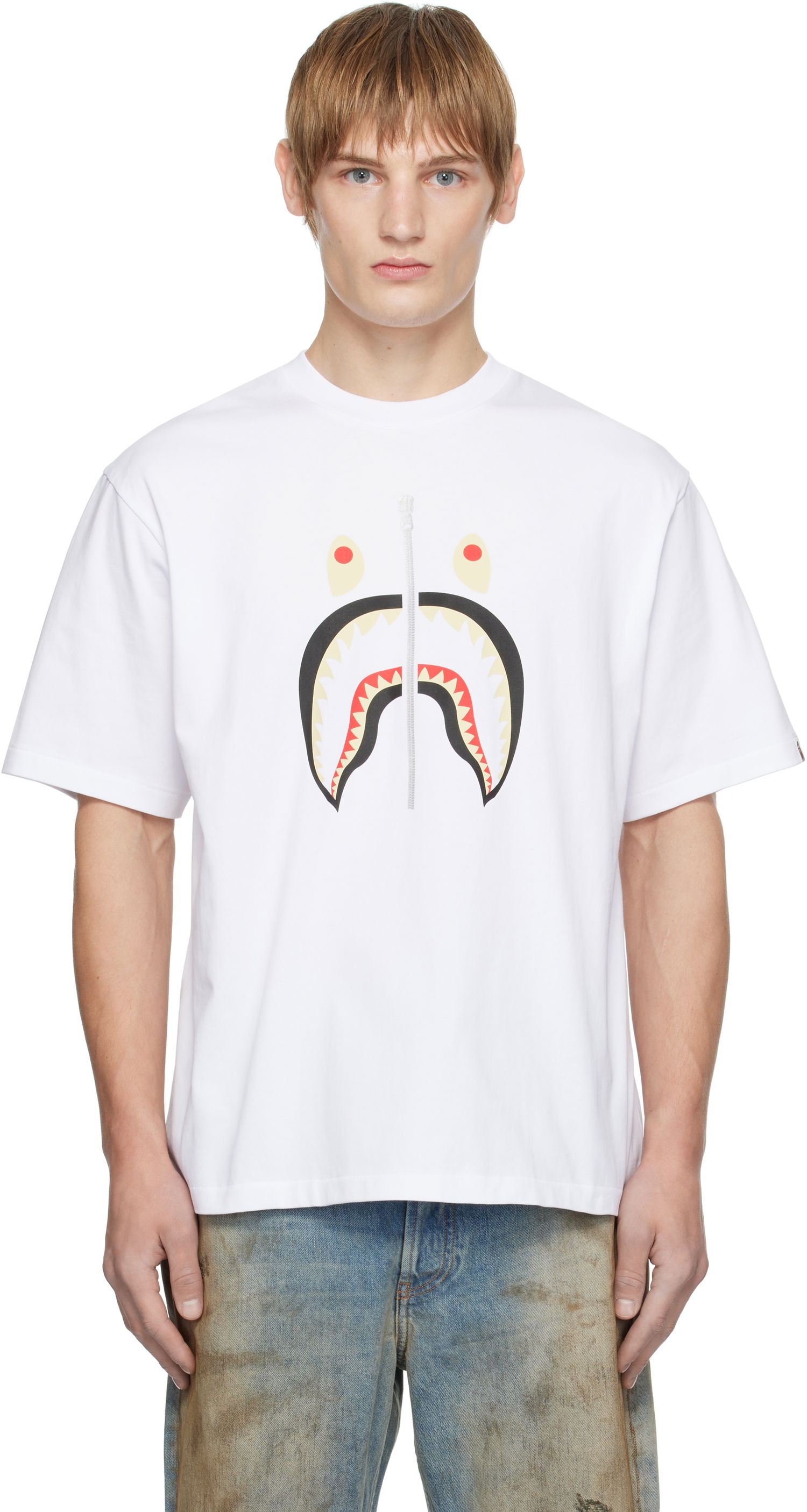 Tričko BAPE Shark Graphic T-Shirt Biela | 001TEK701305M, 0
