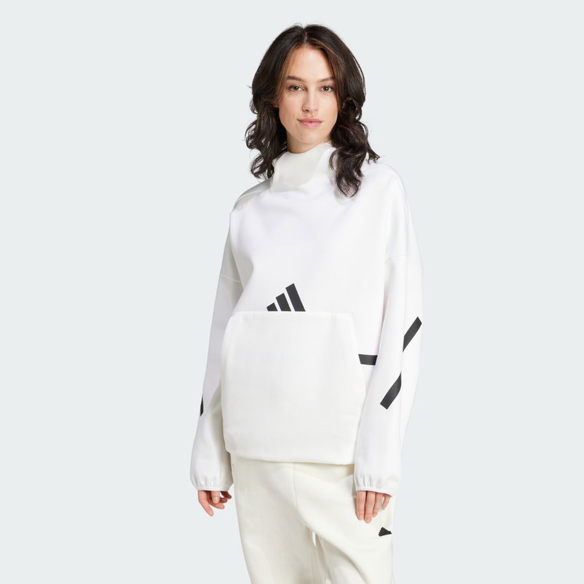 Mikina adidas Performance Z.N.E. Hooded Sweatshirt Biela | JI7553