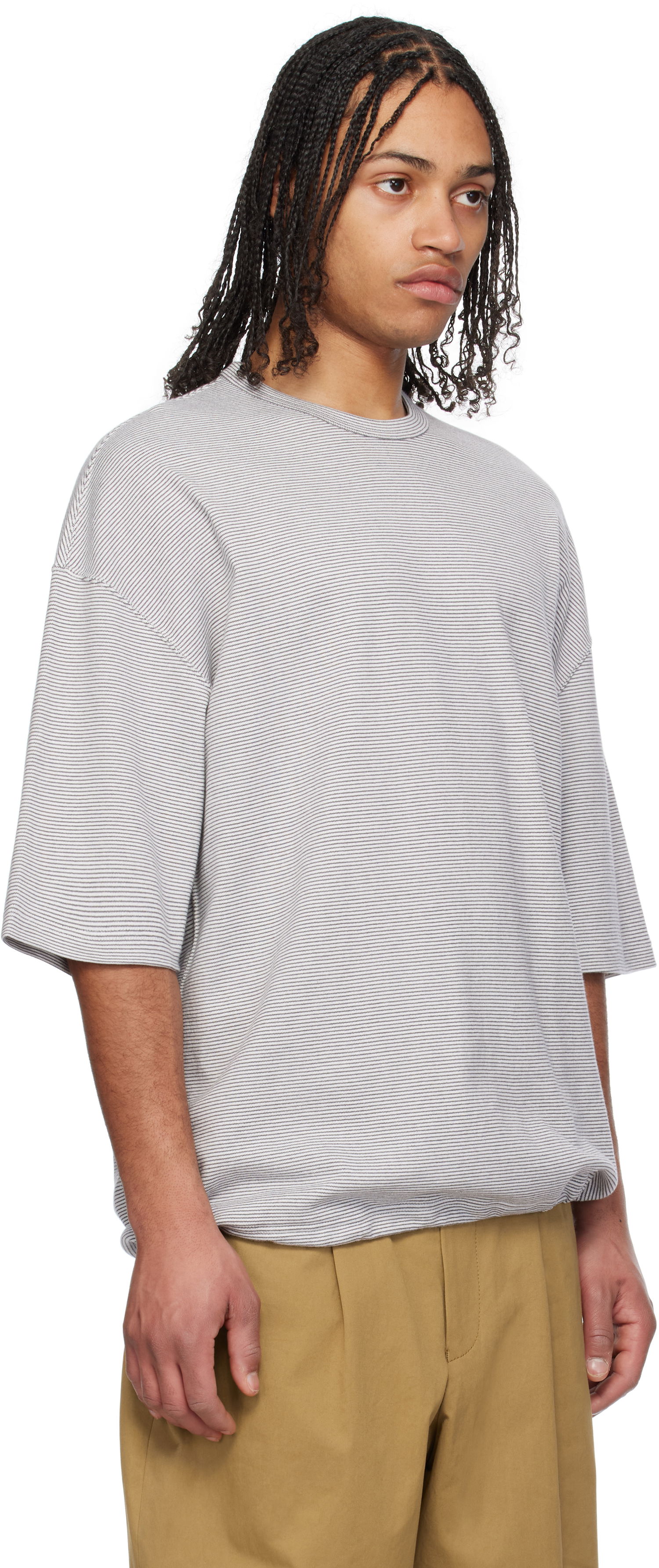 Tričko Comme des Garçons Comme des Garçons Homme Horizontal Stripes T-Shirt Šedá | HO-T003-051, 1