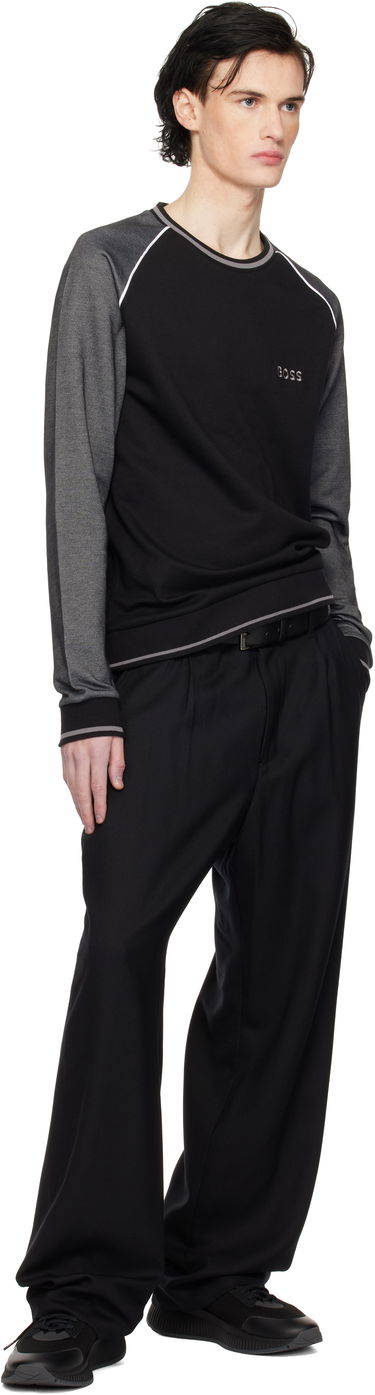 Mikina BOSS Raglan Sleeve Sweatshirt Čierna | 50535836, 3
