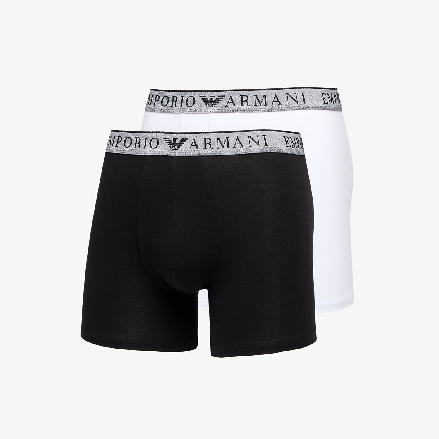 Spodná bielizeň a ponožky Emporio Armani EA7 Men's Knit Trunk 2-Pack Nero/ Bianco L Čierna | 111912 4F720 10320, 0