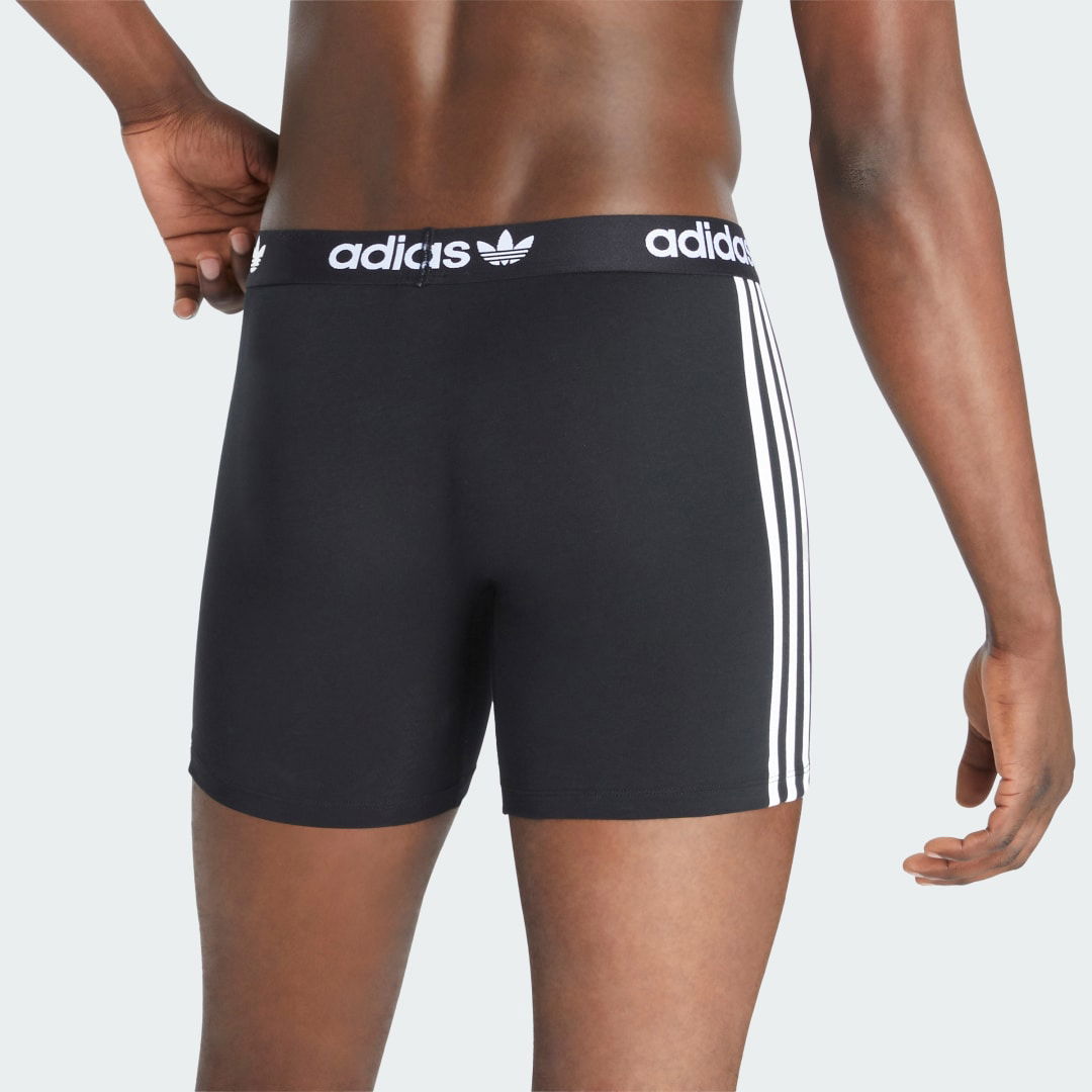 Comfort Flex Cotton Boxer Briefs With Three Stripes