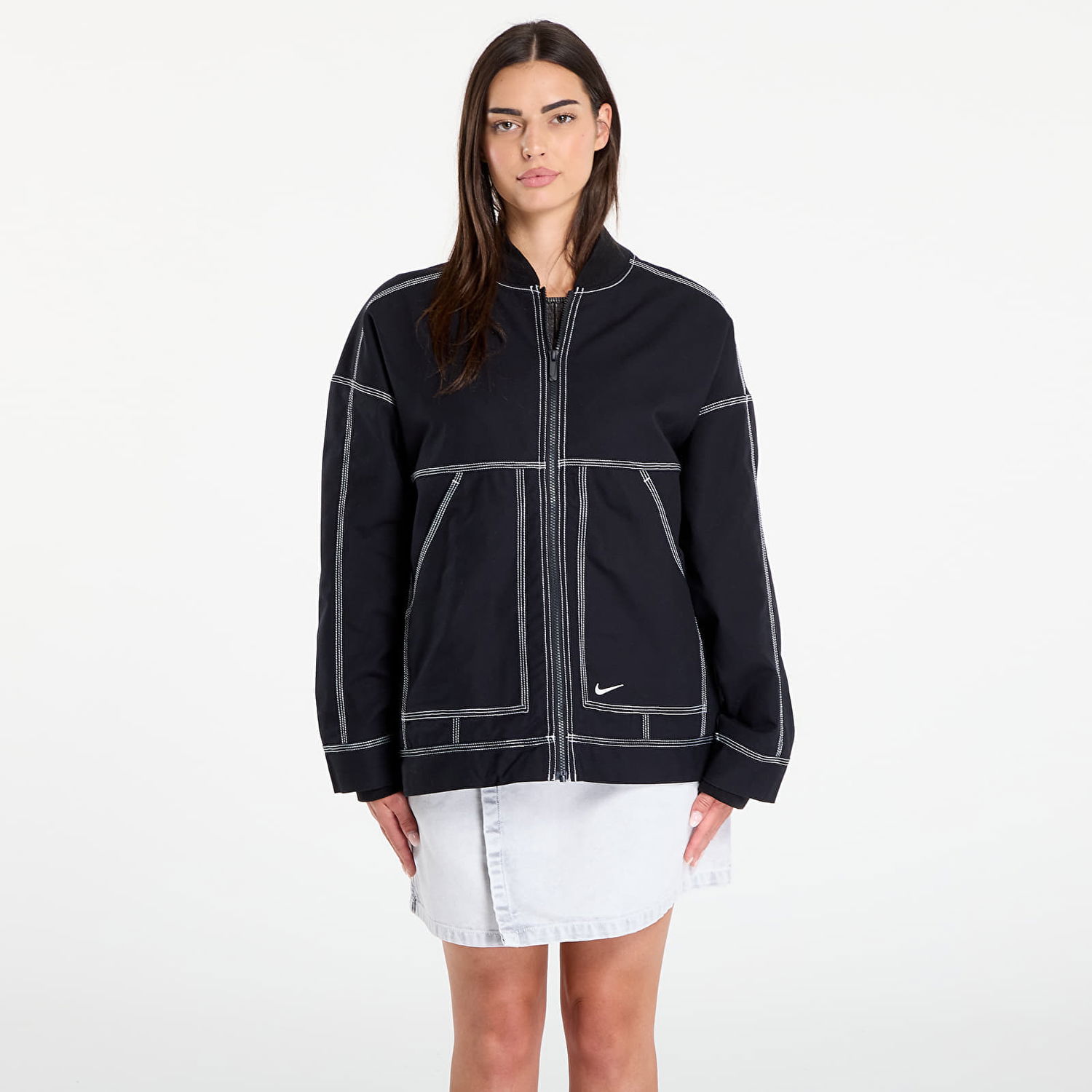 Bunda Nike Sportswear Oversized Graphic Cargo Jacket Čierna | IB2037-010, 0