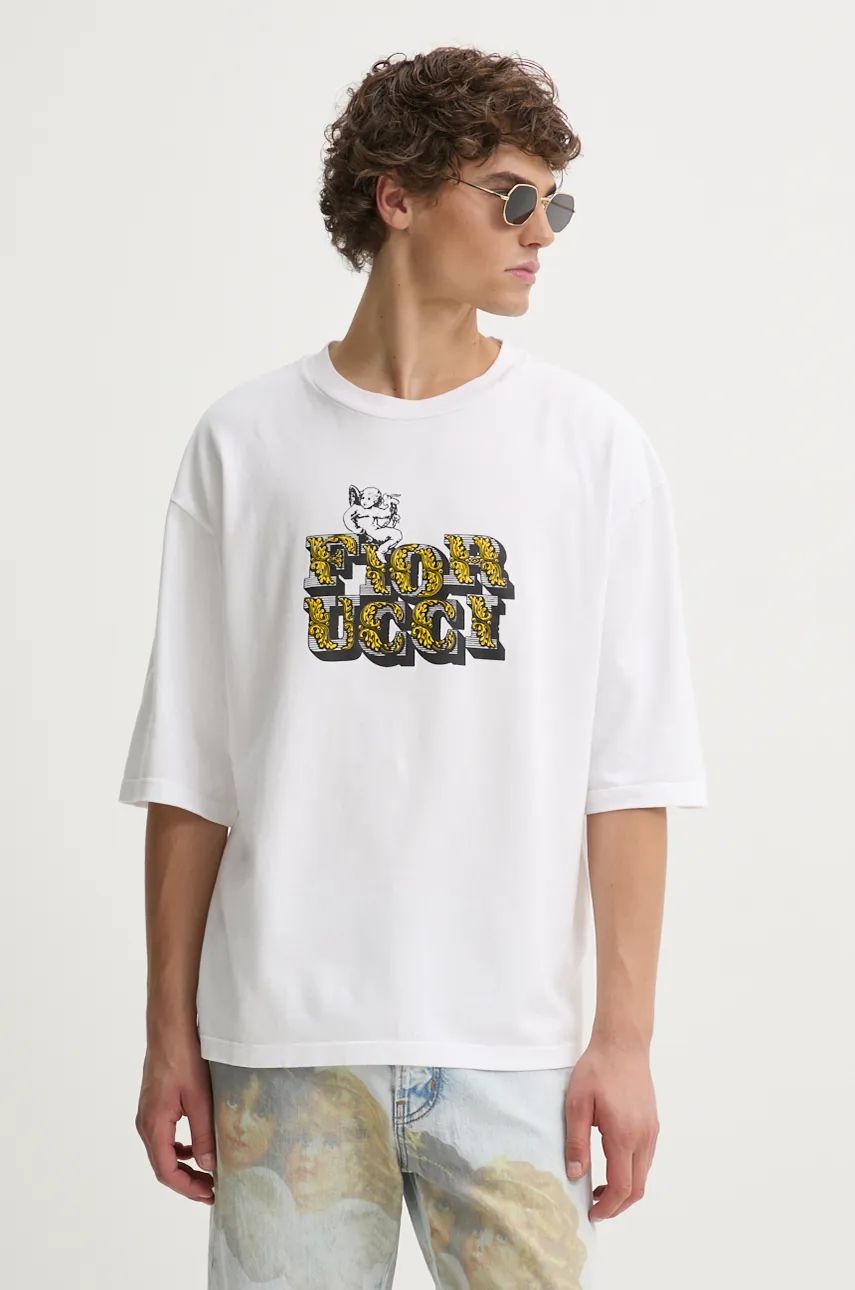 Tričko Fiorucci Graphic Print T-Shirt Biela | M01FMTSH101CJ01WH01, 0