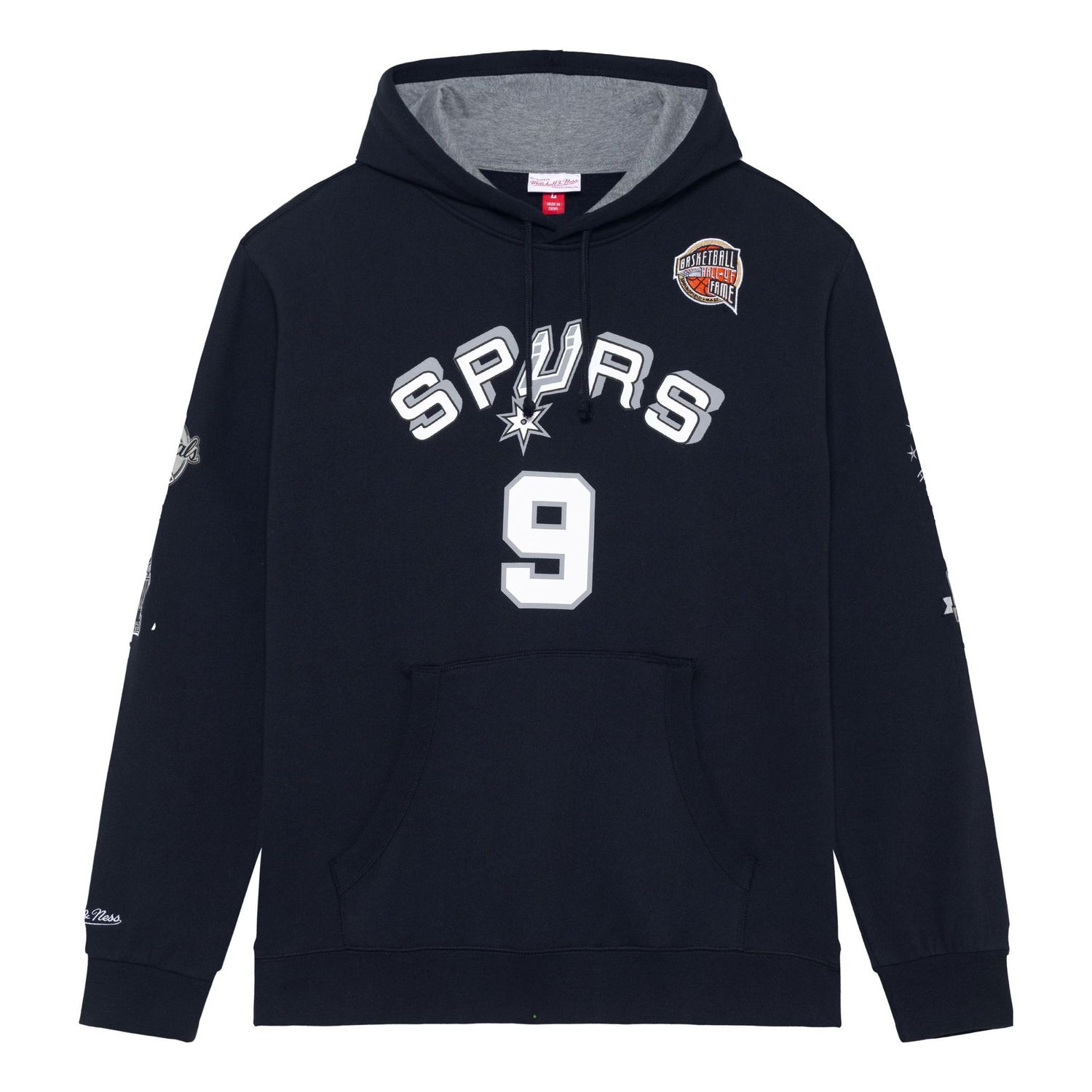 Mikina Mitchell & Ness NBA San Antonio Spurs Tony Parker 9 Fleece Hoodie Navy | FPHD6861-SASYYTPABLCK, 0