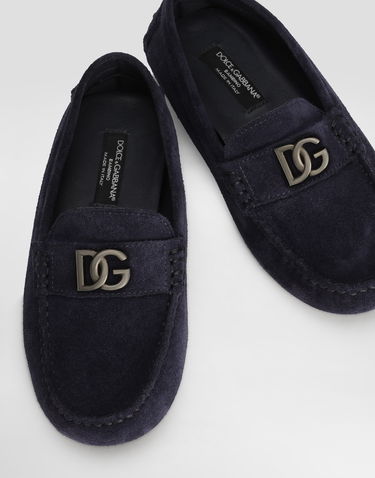 Doplnky Dolce & Gabbana Dolce & Gabbana Suede Loafers With Logo Navy | DA5268A12508H669, 3