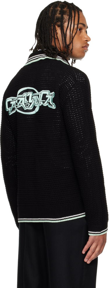 Sveter Casablanca Crochet Knit Cardigan Čierna | M-AW25-KW-1160-01, 4