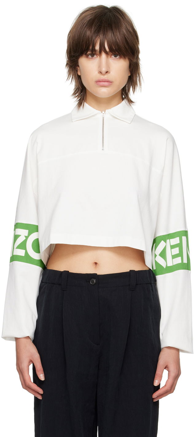 Tričko KENZO Paris Cropped Biela | FD52TS0304SC, 0