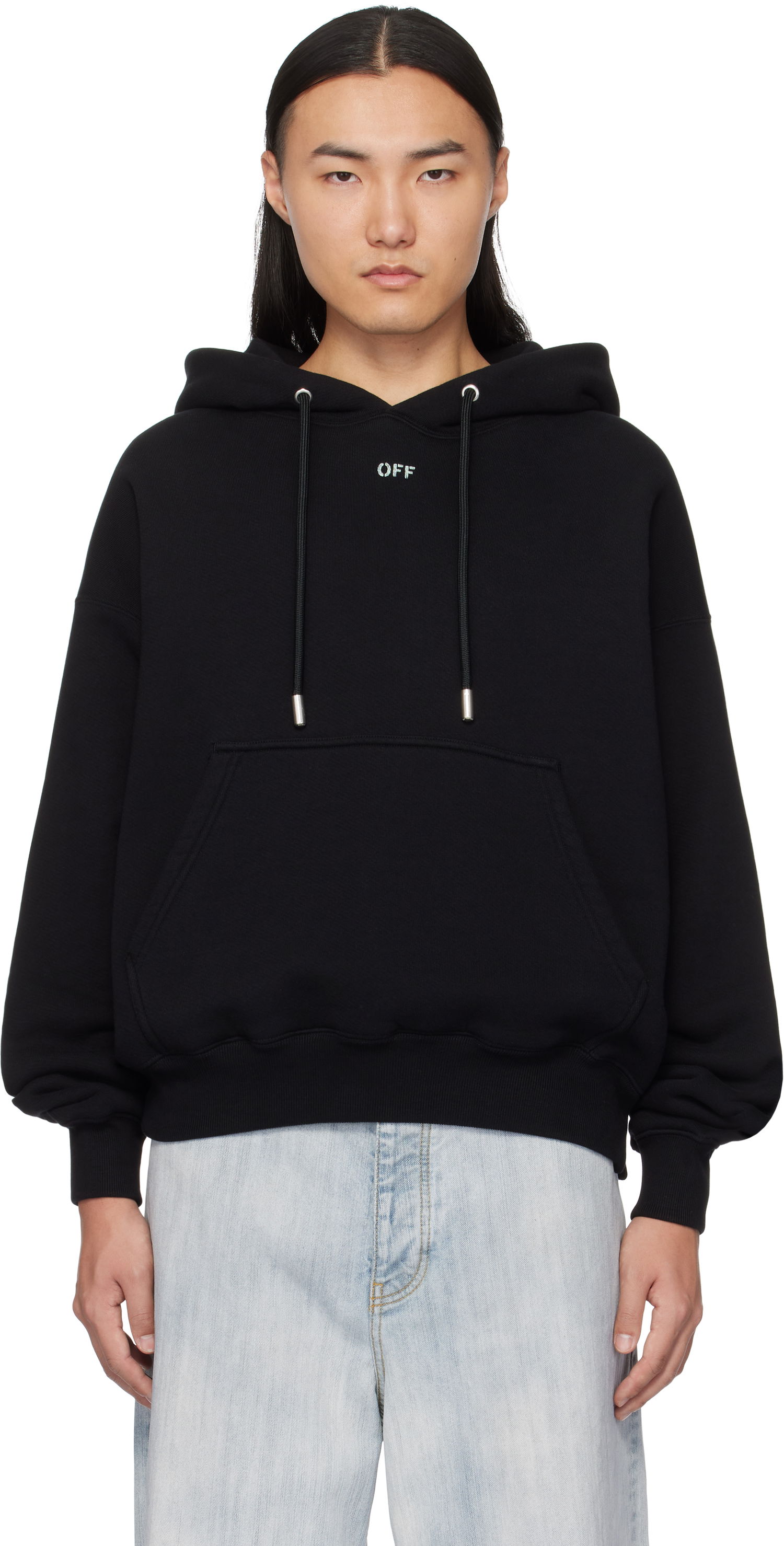 Mikina Off-White Designer Vibe Arrow Hoodie Čierna | OMBB085S25FLE00L1041, 0