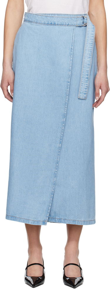 Sukňa Levi's Column Wrap Denim Maxi Skirt Modrá | 001VG-0000, 0