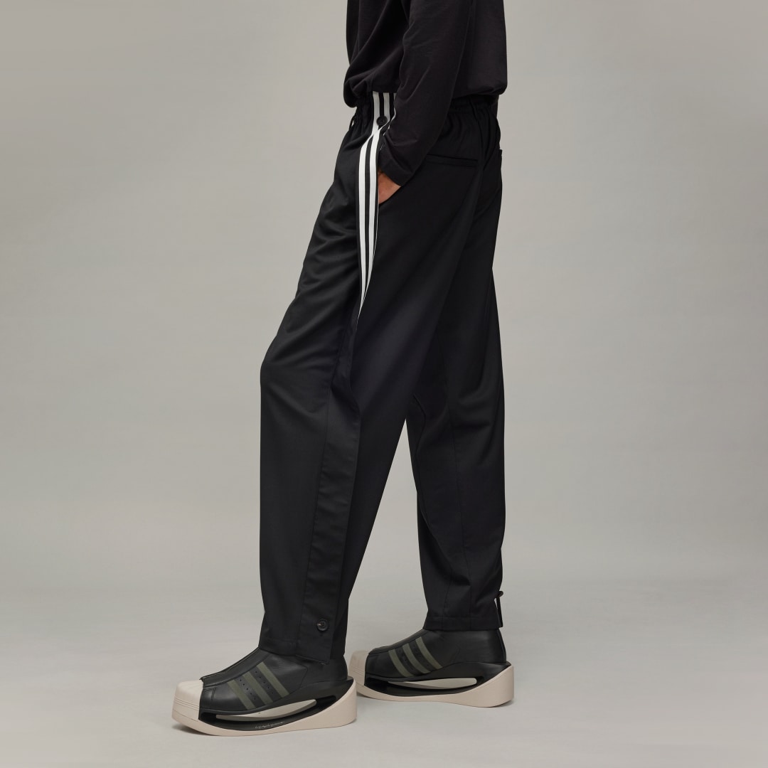 Nohavice Y-3 Refined Wool 3-Stripes Pants Čierna | IW7463, 1