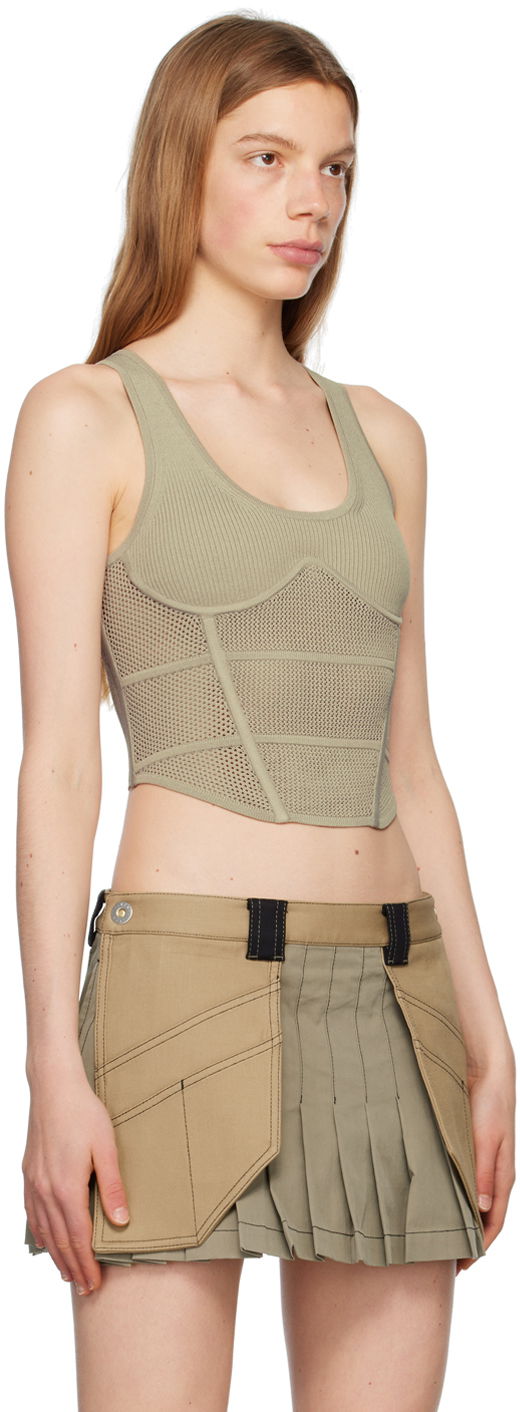 Tielko Dion Lee Sport Corset Tank Top Zelené | A7720P23, 1