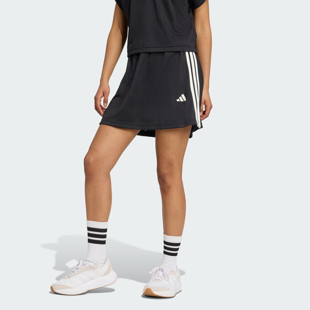 Sukňa adidas Performance Stadium 3-Stripes Tennis Inspired Jacquard Skirt Čierna | JL7171, 0