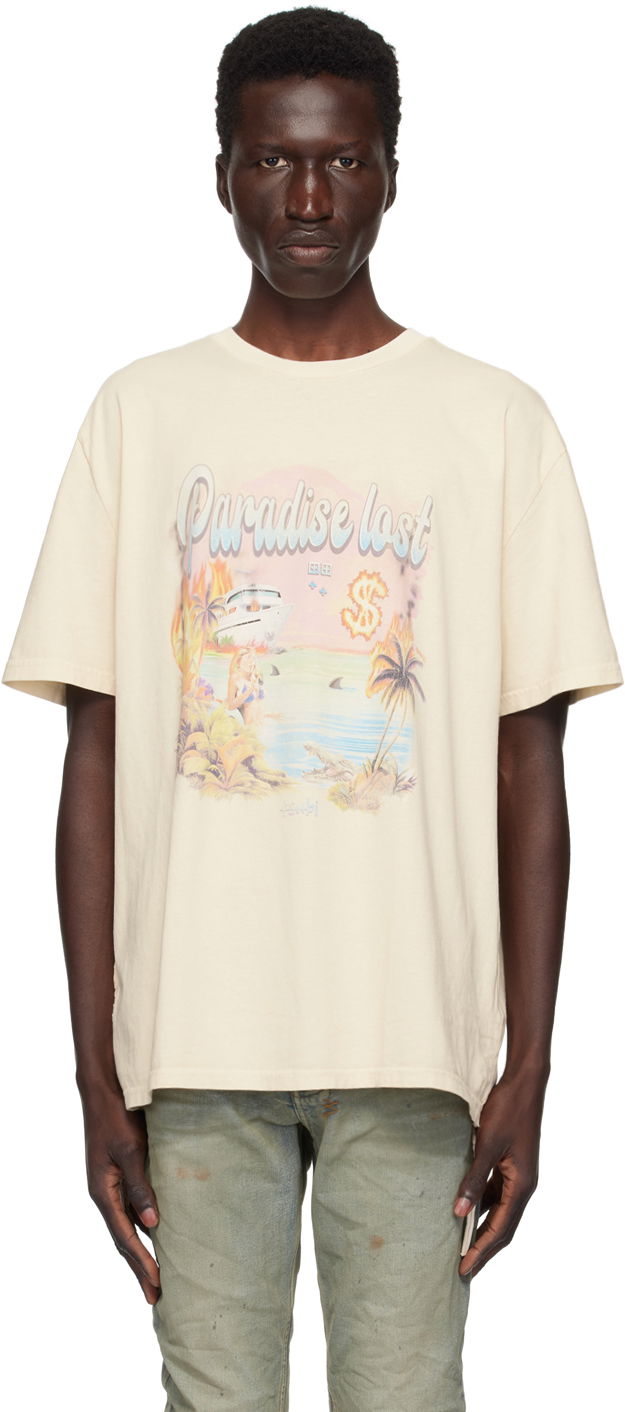 Tričko Ksubi Yellow Paradise Biggie T-Shirt Béžová | MPF24TE005, 0
