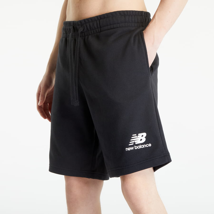 Šortky New Balance Essentials Stacked Logo French Terry Short Čierna | MS31540BK, 1