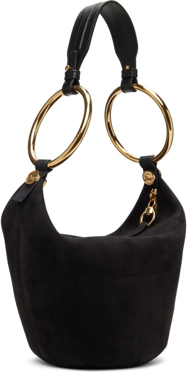 Taška cez rameno CHLOÉ Chloé Small Bracelet Suede Shoulder Bag Čierna | CHC25SS618O84, 2