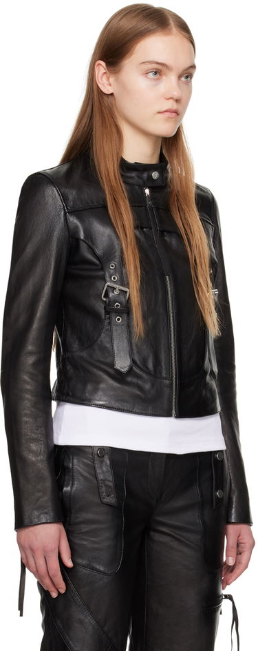 Bunda Blumarine Blumarine  Leather Biker Jacket Ružová | P422L051A, 4